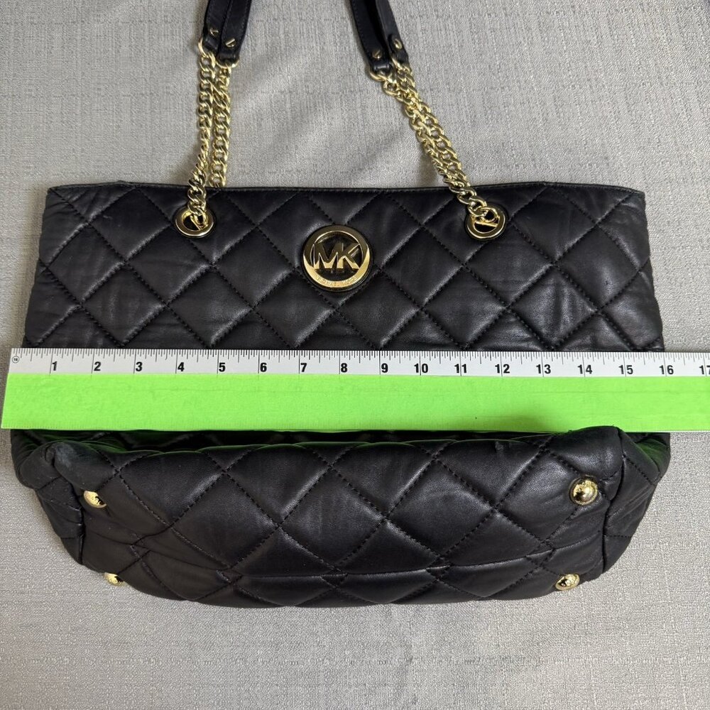 Michael Kors Fulton  Quilted Soft Luxury Leather Tote Bag Handbag Purse Classic - Picture 14 of 16